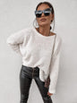 Women's Loose Long-sleeved Off-shoulder Sweater